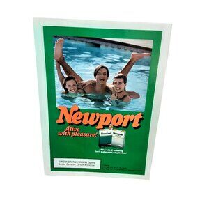 Vintage Newport Cigarette Advertising Print Ad Pool Scene 1991